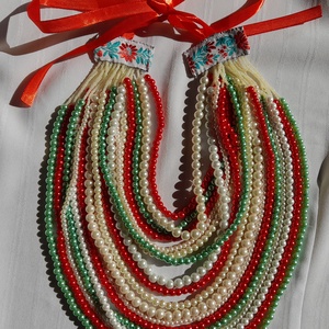 18 soros kaláris - ékszer - nyaklánc - gyöngyös nyaklánc - Meska.hu