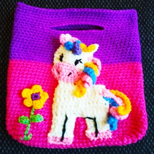 Horgolt gyerek táska - táska & tok - kézitáska & válltáska - kézitáska - Meska.hu