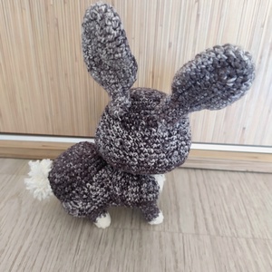 Szürke nyuszi  - játék & sport - plüssállat & játékfigura - nyuszi - Meska.hu