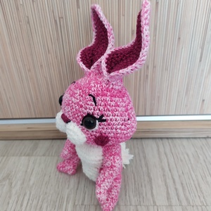 Rózsaszínű nyuszilány - játék & sport - plüssállat & játékfigura - nyuszi - Meska.hu