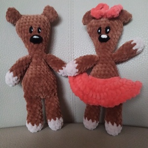 Teddy maci család - játék & sport - plüssállat & játékfigura - plüss mesefigurák - Meska.hu