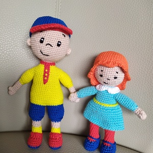 Caillou és Rozi - játék & sport - plüssállat & játékfigura - plüss mesefigurák - Meska.hu