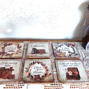 Parafa poháralátét 6 darabos - otthon & életmód - konyhafelszerelés, tálalás - tálalás - tányér- és poháralátét - Meska.hu