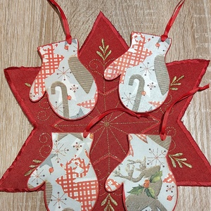 Karácsonyfadíszek, Karácsony, Karácsonyi lakásdekoráció, Karácsonyfadíszek, Decoupage, transzfer és szalvétatechnika, MESKA