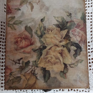 Rózsás doboz, pillangó és hűtőmágnes szett - otthon & életmód - dekoráció - asztal és polc dekoráció - díszdoboz - Meska.hu