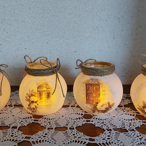 Mécsestartó fűszertartóból, Otthon & Életmód, Gyertya, illat, aroma, Mécses és mécsestartó, Decoupage, transzfer és szalvétatechnika, MESKA