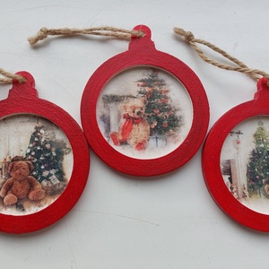 Macis díszek, Otthon & Életmód, Dekoráció, Fali és függő dekoráció, Függődísz, Decoupage, transzfer és szalvétatechnika, MESKA