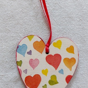 Vidám szívek - otthon & életmód - dekoráció - fali és függő dekoráció - függődísz - Meska.hu