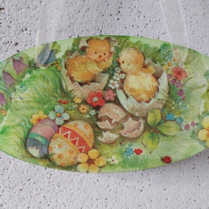 Húsvéti függődísz - ünnepi díszek, dekorációk - húsvéti díszek és dekorációk - húsvéti ajtódísz, kopogtató - Meska.hu