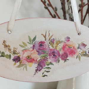 Virágos függődísz - otthon & életmód - dekoráció - fali és függő dekoráció - függődísz - Meska.hu