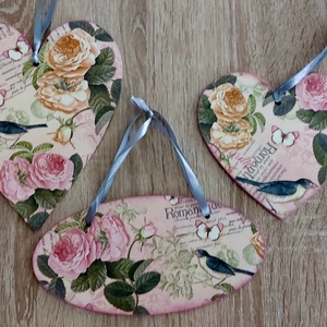 Hosszúkás romantikus szív - otthon & életmód - dekoráció - ajtó- és ablak dekoráció - ajtótábla - Meska.hu