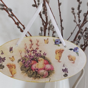 Húsvéti függődísz - ünnepi díszek, dekorációk - húsvéti díszek és dekorációk - húsvéti ajtódísz, kopogtató - Meska.hu