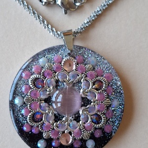 Rózsaszínek ezüstben - medál, Ékszer, Nyaklánc, Medál, Ékszerkészítés, MESKA