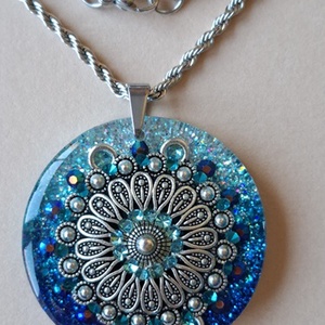 Kék ragyogás - medál - Meska.hu