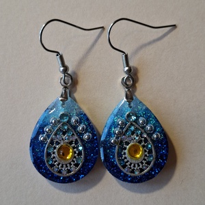 Finom díszítésű - fülbevaló, Ékszer, Fülbevaló, Lógó fülbevaló, Ékszerkészítés, MESKA