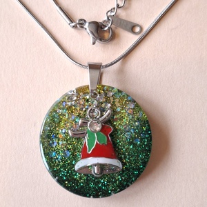 Karácsonyi kis csengő - medál, Ékszer, Nyaklánc, Medálos nyaklánc, Ékszerkészítés, MESKA