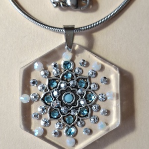 Áttetsző hópehely kristály - medál - Meska.hu