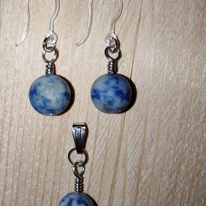 Szodalit ékszer szett, Ékszer, Ékszerszett, Ékszerkészítés, Fémmegmunkálás, MESKA