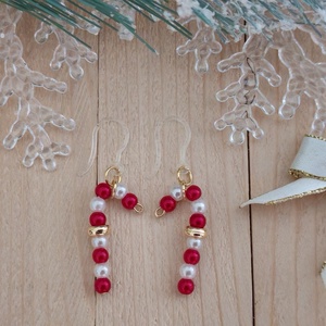 Cukorpálca fülbevaló (többféle), Ékszer, Fülbevaló, Lógó fülbevaló, Ékszerkészítés, Gyöngyfűzés, gyöngyhímzés, MESKA