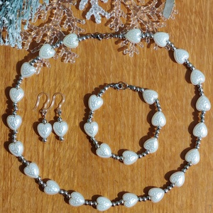 Mézeskalácsszív ékszer szett  - Meska.hu