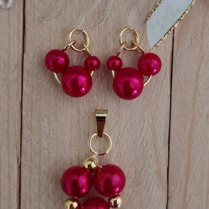 Burgundi gyöngy ékszerszett  - ékszer - ékszerszett - Meska.hu