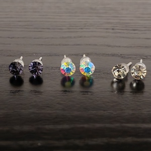 Rivoli fülbevaló 6mm (többféle) - ékszer - fülbevaló - pötty fülbevaló - Meska.hu