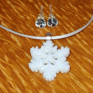 Hópehely Ékszerszett (fémmentes) - Meska.hu