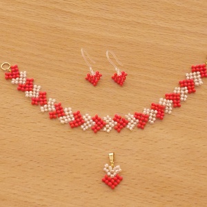 Szívecske Gyöngy Ékszerszett - ékszer - ékszerszett - Meska.hu