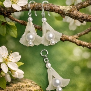 Csengővirág Ékszerszett, Ékszer, Fülbevaló, Lógó fülbevaló, Ékszerkészítés, MESKA