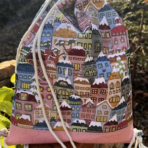 Melinda - húzózsinóros hátizsák - táska & tok - hátizsák - hátizsák - Meska.hu