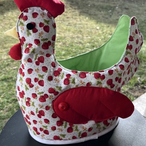 Húsvéti tojástartó tyúk, Ünnepi díszek, dekorációk, Húsvéti díszek és dekorációk, Húsvéti tojástartó, Varrás, MESKA