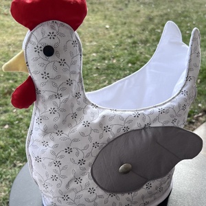 Húsvéti tojástartó tyúk, Ünnepi díszek, dekorációk, Húsvéti díszek és dekorációk, Húsvéti tojástartó, Varrás, MESKA