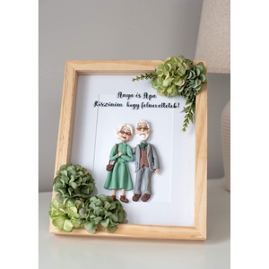 Szülőköszöntő  portré , Esküvő, Emlék & Ajándék, Nászajándék, Nászajándék gyűjtők, Gyurma, MESKA