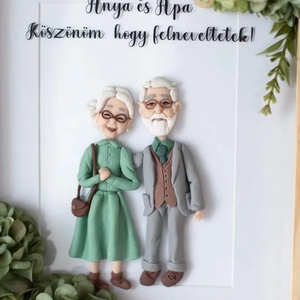 Szülőköszöntő  portré  - esküvő - emlék & ajándék - nászajándék - nászajándék gyűjtők - Meska.hu