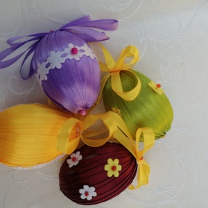 Húsvéti tojás, Ünnepi díszek, dekorációk, Húsvéti díszek és dekorációk, Húsvéti tojás, hímestojás, Patchwork, foltvarrás, MESKA