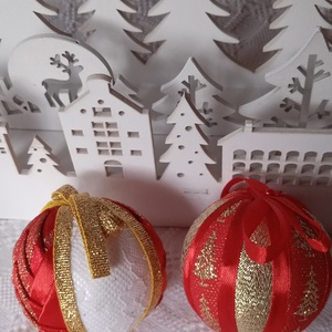 Karácsonyfa díszek  - karácsony - karácsonyi lakásdekoráció - karácsonyfadíszek - Meska.hu