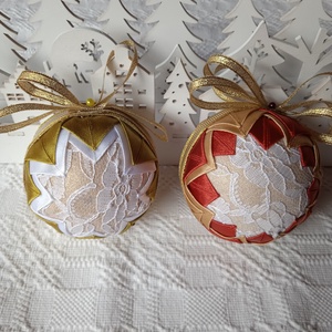 Karácsonyfa díszek , Karácsony, Karácsonyi lakásdekoráció, Karácsonyfadíszek, Patchwork, foltvarrás, MESKA