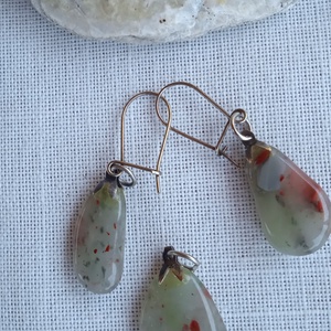 Ásvány fülbevaló és medál  - ékszer - ékszerszett - Meska.hu