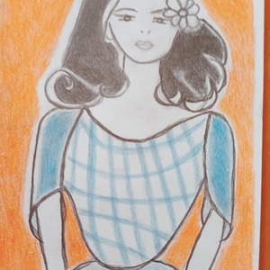 Narancs és kék kollekció , Művészet, Grafika & Illusztráció, Ceruzarajz, Papírművészet, MESKA