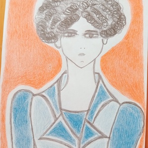 Narancs és kék kollekció  - művészet - grafika & illusztráció - ceruzarajz - Meska.hu