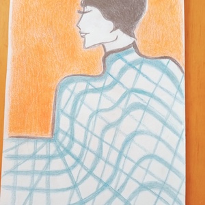 Narancs és kék kollekció  - művészet - grafika & illusztráció - ceruzarajz - Meska.hu