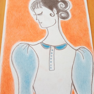 Narancs és kék kollekció  - művészet - grafika & illusztráció - ceruzarajz - Meska.hu