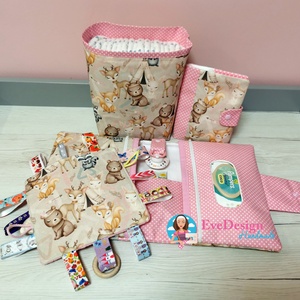 Babalátogató ajándék csomag névhímzéssel, Otthon & Életmód, Babaszoba, gyerekszoba, Baba ágynemű, Varrás, MESKA