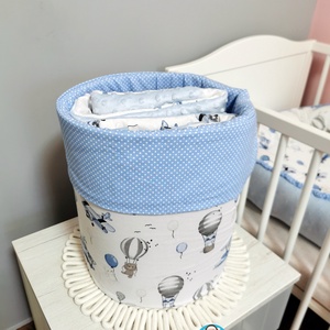 Hengeres  textil tároló - otthon & életmód - babaszoba, gyerekszoba - játéktároló - Meska.hu