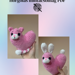 Szív cica és nyuszi horgolás mintacsomag (PDF!) - Meska.hu