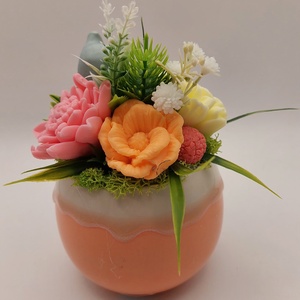 Kiscica szappanvirágokkal - Meska.hu