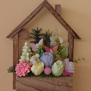 Fali dekoráció szappanvirágokkal , Otthon & Életmód, Dekoráció, Virágdísz és tartó, Csokor & Virágdísz, Virágkötés, Szappankészítés, MESKA