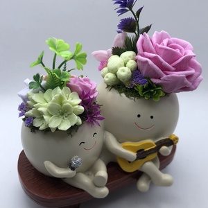 Aranyos gömbis kaspó szappanvirágokkal, Otthon & Életmód, Dekoráció, Virágdísz és tartó, Csokor & Virágdísz, Szappankészítés, Virágkötés, MESKA