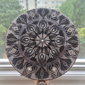 Mandala /barna, antik hatású/, Művészet, Festmény, Akril, Festészet, MESKA