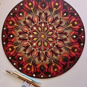 40cm átmérőjű női energia mandala, Otthon & Életmód, Dekoráció, Spiritualitás, Mandala, Festészet, MESKA